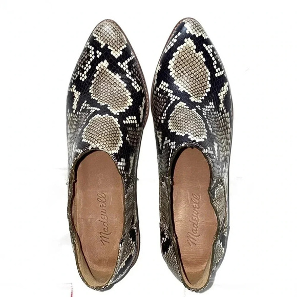 Madewell Sonia Low Chelsea Boot Snakeskin Print Size 7.5 - Picture 4 of 8